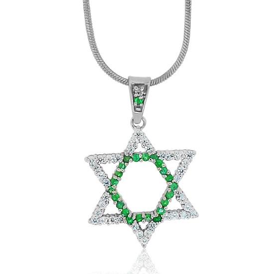 Diamond Pendant with Jewish Star of David
